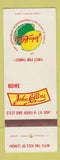 Matchbook Cover - John Collins Soda? Drink Canada SAMPLE