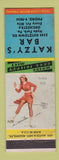 Matchbook Cover - Katzy's Bar Hyde Park PA pinup