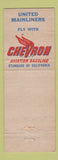 Matchbook Cover - United Airlines Chevron oil gas