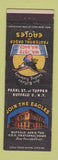 Matchbook Cover - Eagles Club Buffalo NY
