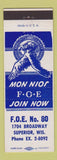 Matchbook Cover - Eagles Club Superior WI