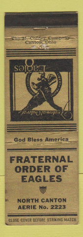 Matchbook Cover - Eagles Club North Canton OH