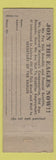 Matchbook Cover - Eagles Club Auburn WA Rainier