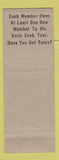 Matchbook Cover - Eagles Club Linden Aerie Columbus OH