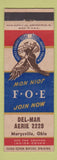 Matchbook Cover - Eagles Club Del Mar Aerie Marysville OH