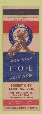 Matchbook Cover - Eagles Club Forest City Aerie Cleveland OH