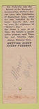 Matchbook Cover - Eagles Club Monroe Aerie MI