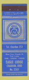 Matchbook Cover - Eagles Lodge Chardon OH club ADVANCE