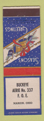 Matchbook Cover - Eagles Club Marion OH Christmas ADVANCE