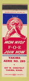 Matchbook Cover - Eagles Club Yakima WA