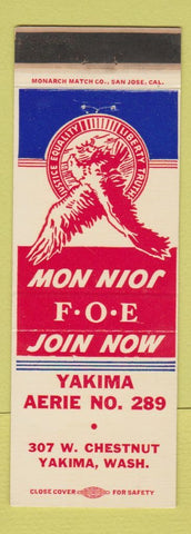 Matchbook Cover - Eagles Club Yakima WA