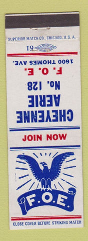 Matchbook Cover - Eagles Club Cheyenne WY