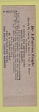 Matchbook Cover - Eagles Club Allentown PA
