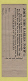 Matchbook Cover - Eagles Club Iowa City IA