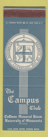 Matchbook Cover - Campus Club University of Minnesota Minneapolis MN SAMPLE