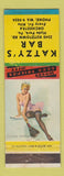 Matchbook Cover - Katzy's Bar Hyde Park PA pinup