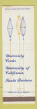 Matchbook Cover - Unversity of Calfiornia Santa Barbara University Center #2