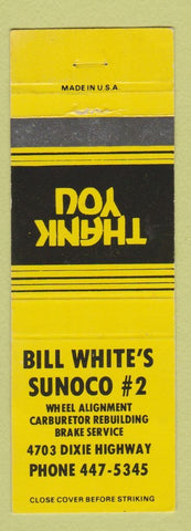 Matchbook Cover - Bill White's Sunoco oil gas