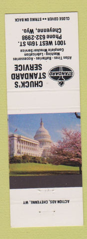 Matchbook Cover - Chuck's Standard oil gas Cheyenne WY