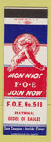 Matchbook Cover - Eagles Club SAMPLE