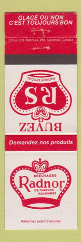 Matchbook Cover - Radnor Beverage Buvez QC