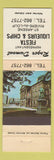 Matchbook Cover - Fiesta Liquors Chips Riviere du Loup QC Roger Dumont