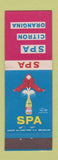 Matchbook Cover - Spa Citron Orangina Drink Beverage Belgium