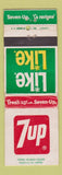 Matchbook Cover - 7Up Soda Like Diet Drink Canada WORN