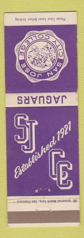 Matchbook Cover - San Jose City College Jaguars CA
