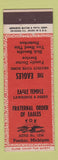Matchbook Cover - Eagles Club Pontiac MI ADVANCE