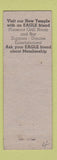 Matchbook Cover - Eagles Club Pontiac MI ADVANCE