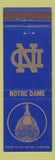 Matchbook Cover - Notre Dame University IN South Bend Irish