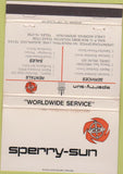 Matchbook Cover - Sperry Sun Oil Well tools Sugarland Houston TX WEAR 40 Strike