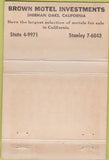 Matchbook Cover - Vagabond Motel Sepulveda CA 40 Strike