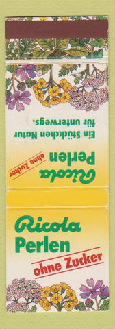 Matchbook Cover - Ricola Perlen Ohne Zucker cough drops Switzerland
