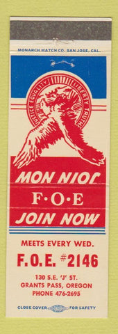 Matchbook Cover - Eagles Club Grants Pass OR