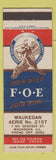 Matchbook Cover - Eagles Club Waukegan IL