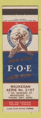 Matchbook Cover - Eagles Club Waukegan IL