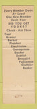 Matchbook Cover - Eagles Club Hanover PA