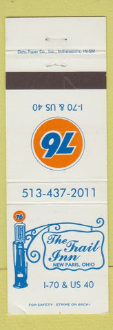 Matchbook Cover - Union 76 oil gas Trail Inn New Paris OH