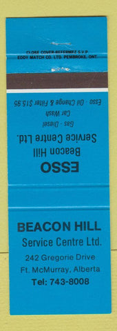 Matchbook Cover - Beacon Hill Esso oil gas Fort McMurray AB