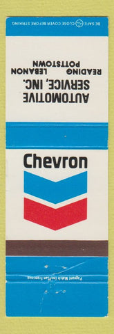 Matchbook Cover - Chevron oil gas Auto Service Reading Lebanon Pottstown PA