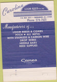 Matchbook Cover - Carolina Loom Reed Co Greensboro NC 40 Strike