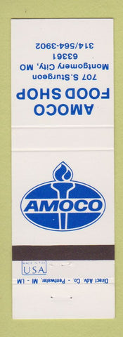 Matchbook Cover - Amoco oil gas Food Shop Montgomery City MO