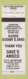Matchbook Cover - Dave's Amoco oil gas Eau Claire WI