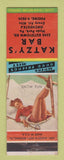 Matchbook Cover - Katzy's Bar Hyde Park PA pinup