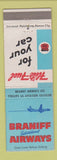 Matchbook Cover - Phillips 66 oil gas Braniff Airlines