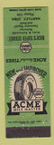 Matchbook Cover - Cities oil gas Rick's Hartley IA Acme Tires