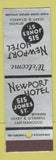 Matchbook Cover - Newport Hotel San Francisco CA SAMPLE