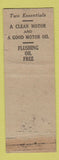 Matchbook Cover - World's Best Motor Oil Chicago IL WEAR
